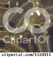 Poster, Art Print Of 3d Golden Virus Background