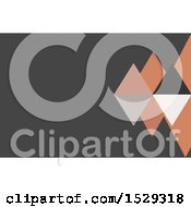 Clipart Of A Geometric Triangle Mountains Business Card Design On Gray Royalty Free Vector Illustration