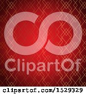 Clipart Of A Fancy Golden Pattern Over A Red Background Royalty Free Vector Illustration