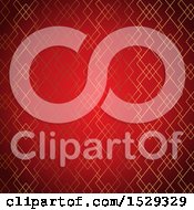 Poster, Art Print Of Fancy Golden Pattern Over A Red Background