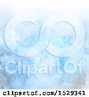 Poster, Art Print Of Blue Watercolor Painted Background