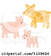 Poster, Art Print Of Pig Family