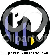 Clipart Of A Round Horse And Circle Design Royalty Free Vector Illustration