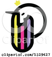 Poster, Art Print Of Letter P Unicorn Design With A Crown