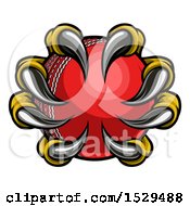 Clipart Of Eagle Claws Grasping A Cricket Ball Royalty Free Vector Illustration by AtStockIllustration