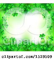 Poster, Art Print Of St Patricks Day Background With Green Shamrocks And Text Space