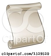 Clipart Of A Blank Scroll Royalty Free Vector Illustration