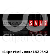 Clipart Of A Cyber Monday Sale Design Royalty Free Vector Illustration