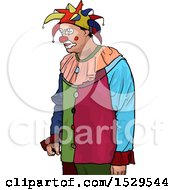 Clipart Of A Clown Or Jester Royalty Free Vector Illustration by dero