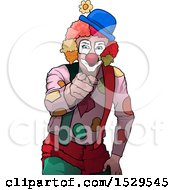 Poster, Art Print Of Clown Pointing Outwards