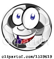 Poster, Art Print Of Happy Smiling Soccer Ball Character