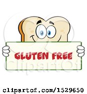 Poster, Art Print Of Sliced Bread Mascot Character Holding A Gluten Free Sign
