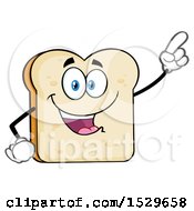Poster, Art Print Of Sliced Bread Mascot Character Pointing