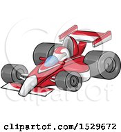 Cartoon Red Forumla One Race Car