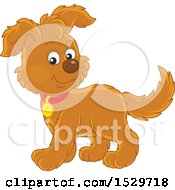 Clipart Of A Cute Brown Puppy Royalty Free Vector Illustration