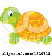 Clipart Of A Cute Turtle Royalty Free Vector Illustration