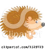 Clipart Of A Cute Hedgehog Royalty Free Vector Illustration