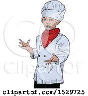 Clipart Of A Little Chef Boy Royalty Free Vector Illustration
