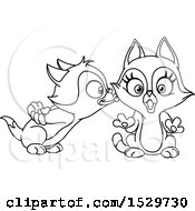 Clipart Of A Black And White Kitten Kissing Another Cat On The Cheek Royalty Free Vector Illustration by yayayoyo