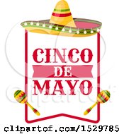 Poster, Art Print Of Cinco De Mayo Frame With A Sombrero And Maracas