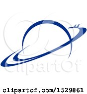Clipart Of A Blue Planet Royalty Free Vector Illustration