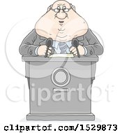Poster, Art Print Of Fat Politician Giving A Speech