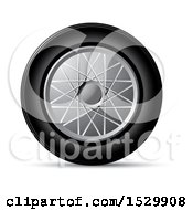 Clipart Of A Car Rim And Tire Royalty Free Vector Illustration