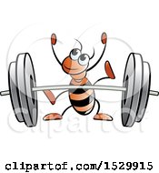 Poster, Art Print Of Red Ant Ready To Lift A Barbell