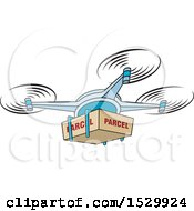Poster, Art Print Of Delivery Drone Flying With A Package