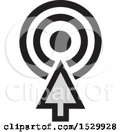 Clipart Of A Target And Arrow Royalty Free Vector Illustration