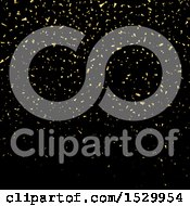Poster, Art Print Of Gold Confetti On Black Party Background