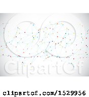 Clipart Of A Connected Dots Background Royalty Free Vector Illustration