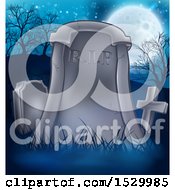 Poster, Art Print Of Rip Tombstone Headstone In A Cemetery