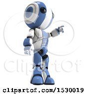 Clipart Of A 3d Ao Maru Robot Pointing To The Right Royalty Free Illustration