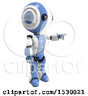 Clipart Of A 3d Ao Maru Robot Pointing To The Right Royalty Free Illustration