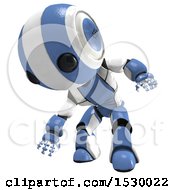 Clipart Of A 3d Ao Maru Robot Bending Over To Pick Something Up Royalty Free Illustration