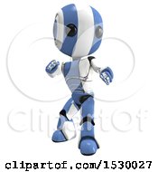 Clipart Of A 3d Ao Maru Robot Fighter Royalty Free Illustration