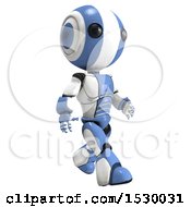 Clipart Of A 3d Ao Maru Robot Walking Royalty Free Illustration