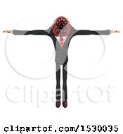 Clipart Of A 3d Professional Parasite In A T Pose Royalty Free Illustration