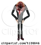 Clipart Of A 3d Professional Parasite With Hands On Its Hips Royalty Free Illustration by Leo Blanchette