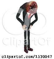 Clipart Of A 3d Professional Parasite With Hands On Its Hips Royalty Free Illustration