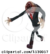 Clipart Of A 3d Professional Parasite Running Royalty Free Illustration by Leo Blanchette