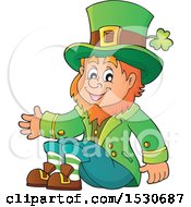 Poster, Art Print Of St Patricks Day Leprechaun Sitting