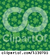 Clipart Of A Seamless Shamrock Clover St Patricks Day Background Pattern Royalty Free Vector Illustration by visekart