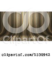 Clipart Of A 3d Curved Background Royalty Free Illustration