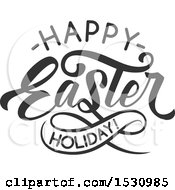 Clipart Of A Happy Easter Design Royalty Free Vector Illustration