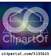 Poster, Art Print Of Label Over A Galaxy Background