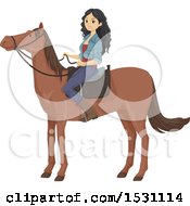 Poster, Art Print Of Teen Girl On A Horse