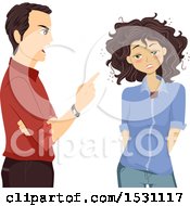 Poster, Art Print Of Father Scolding His Drunk Teen Daughter