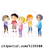 Poster, Art Print Of Group Of Children Socializing In Class